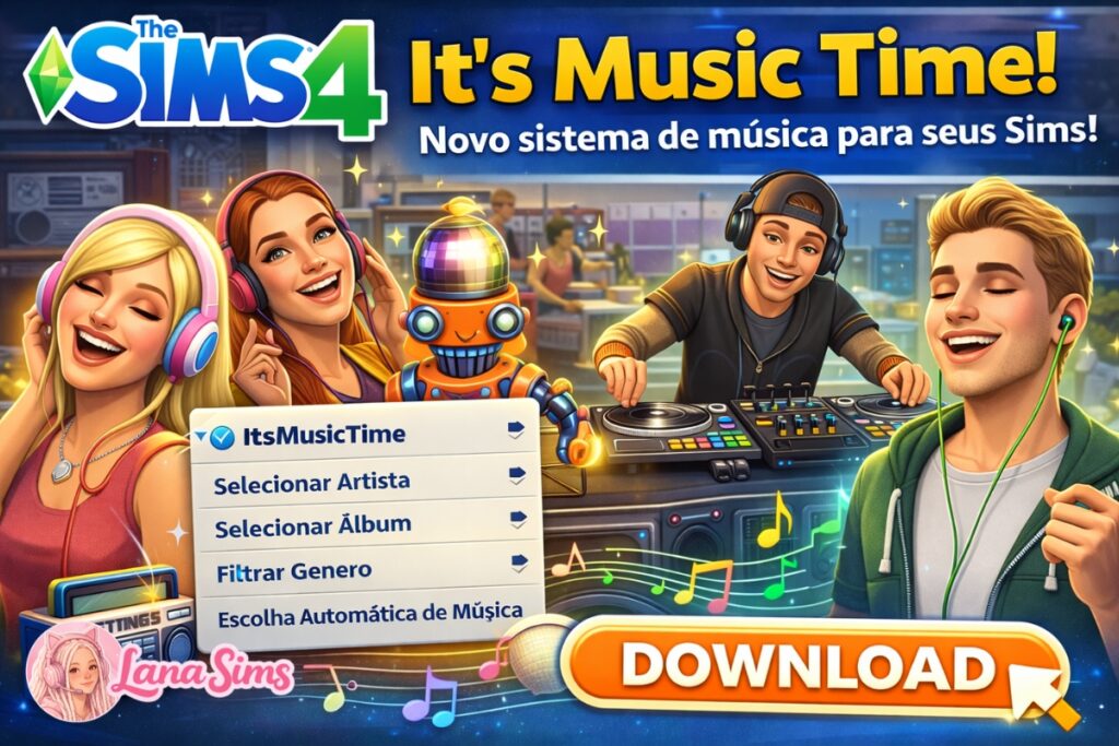its music time novo sistema de musica para seus sims