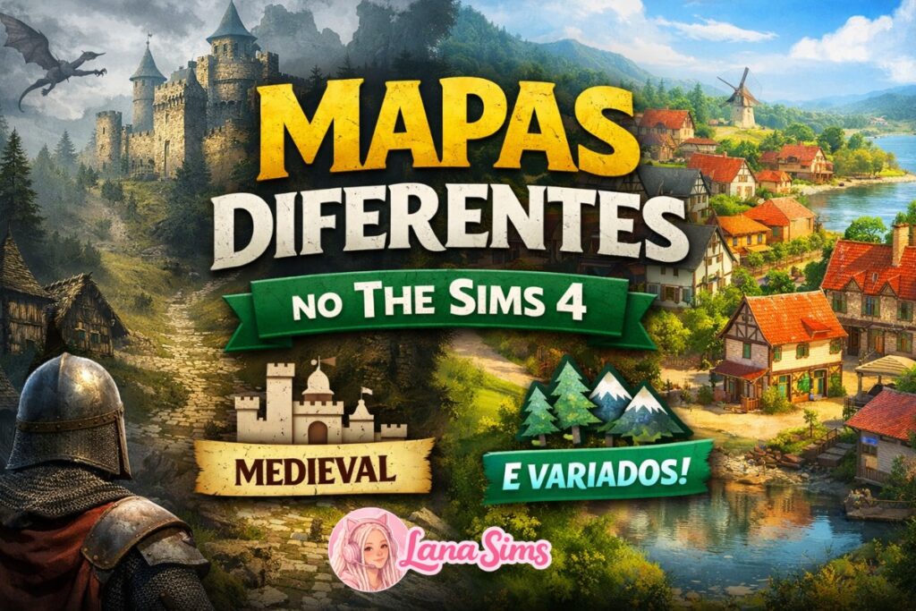 🗺️ Mapas Diferentes no The Sims 4: Transforme Completamente Seus Mundos mapas diferentes medieval e variados