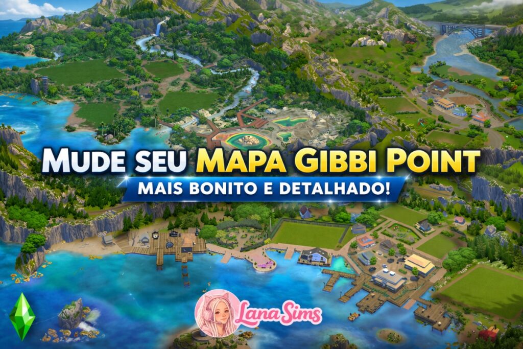 🗺️ Gibbi Point Map Replacement para The Sims 4 mude seu mapa gibbi point