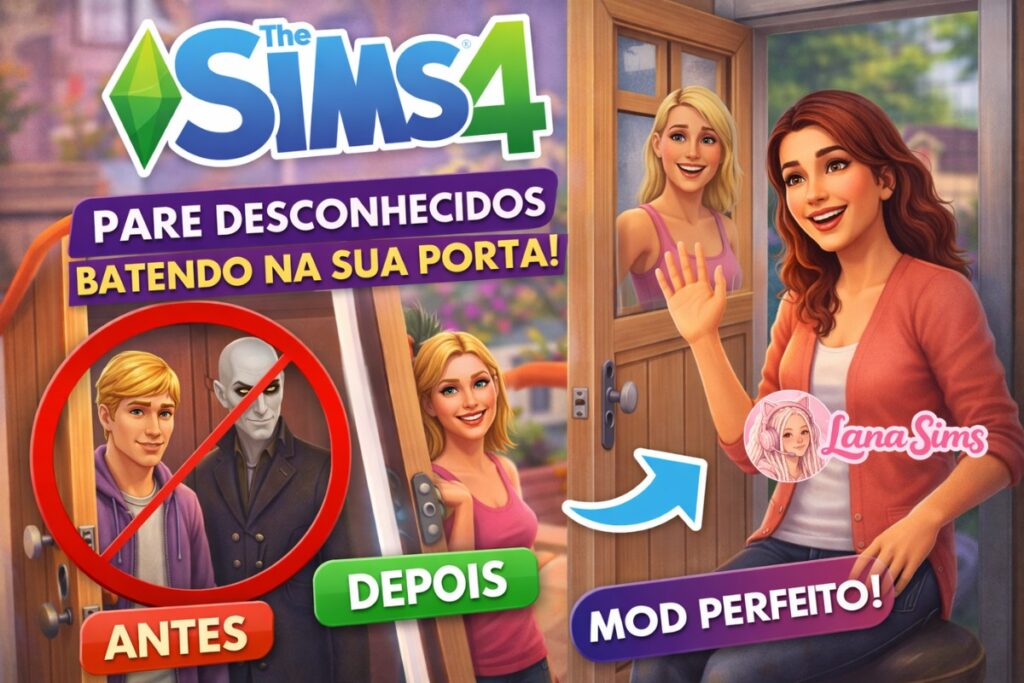 pare desconhecidos na porta de casa