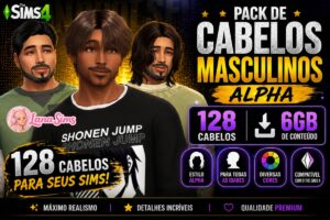 mega pack de cabelos masculinos alpha