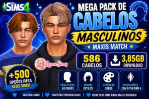 mega pack de cabelos masculinos maxis match
