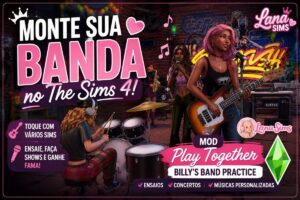 monte sua banda no the sims 4