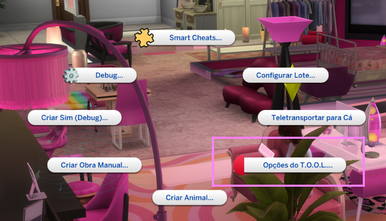 foto mostrando o the sims e o mod tool funcionando